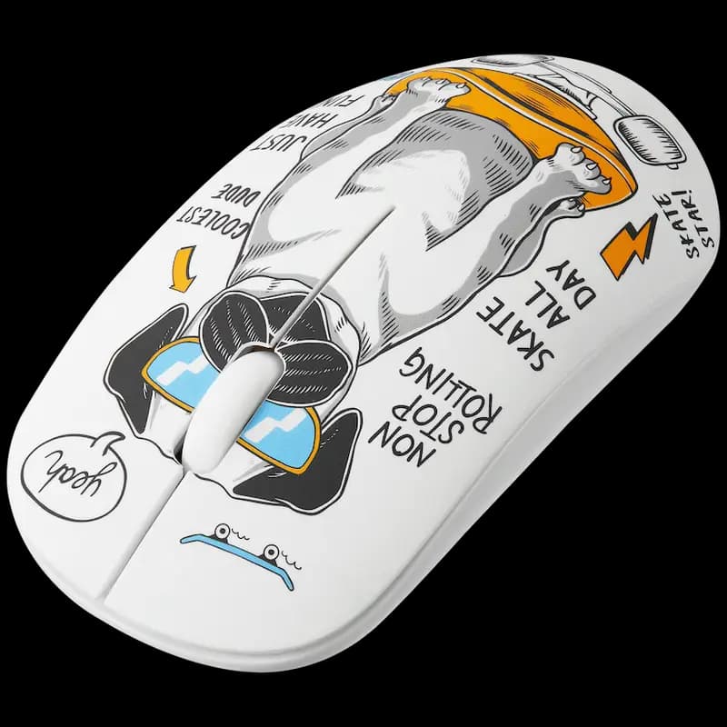 Volkano Tag Series 2.4G Wireless Optical Mouse with Nano USB and Type-C Receiver - Pug