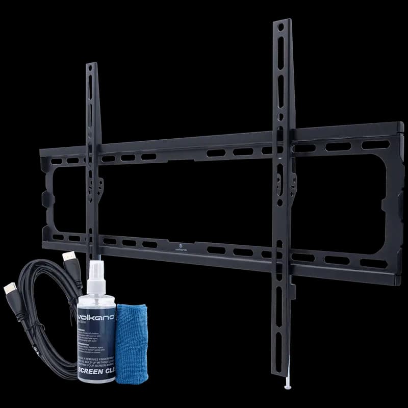 Volkano Steel Series Fixed TV Wall Mount Bundle for up to 86" TVs
