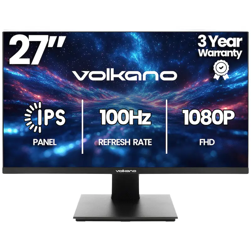 Volkano 27-inch Full HD IPS Monitor with HDMI/VGA, 100 Hz