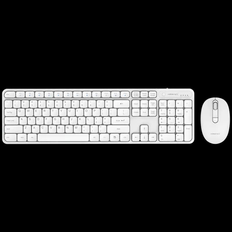 VolkanoX Garnet Bluetooth Wireless Keyboard and Mouse Combo - White