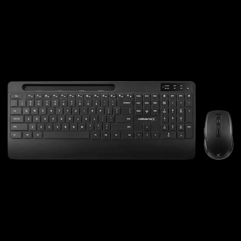 VolkanoX Gem Bluetooth Wireless Keyboard and Mouse - Black