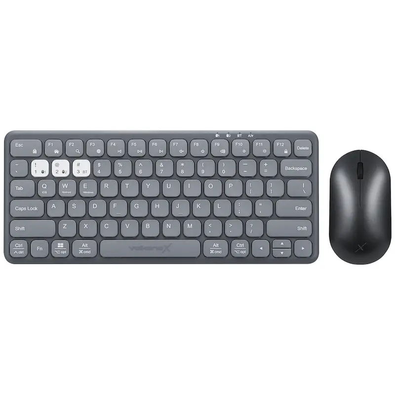 VolkanoX Blaze Bluetooth Wireless Keyboard and Mouse Combo - Graphite