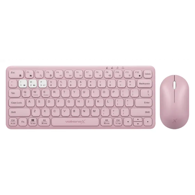 VolkanoX Blaze Bluetooth Wireless Keyboard and Mouse Combo - Rose