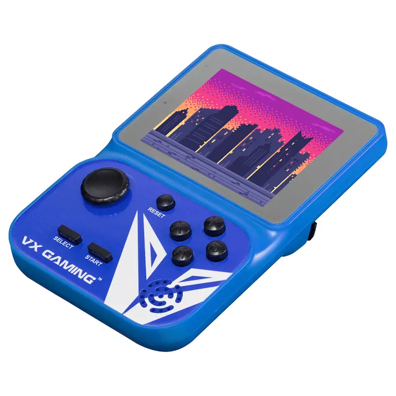 VX Gaming Nostalgia Series Handheld Retro Game Station with 4gb Micro SD - Blue