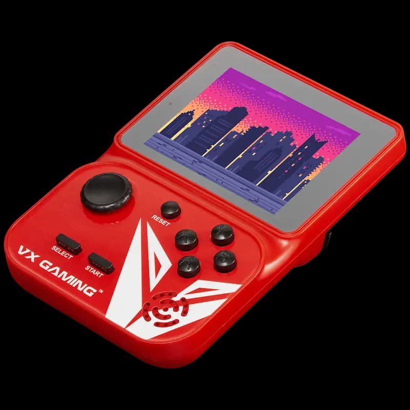 VX Gaming Nostalgia Series Handheld Retro Game Station with 4gb Micro SD - Red