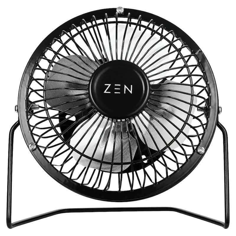 ZEN Cool Series 4" Mini Desk Fan - Black